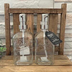 🆕 Set of 2 | Mason Glass Soap Dispensers!
